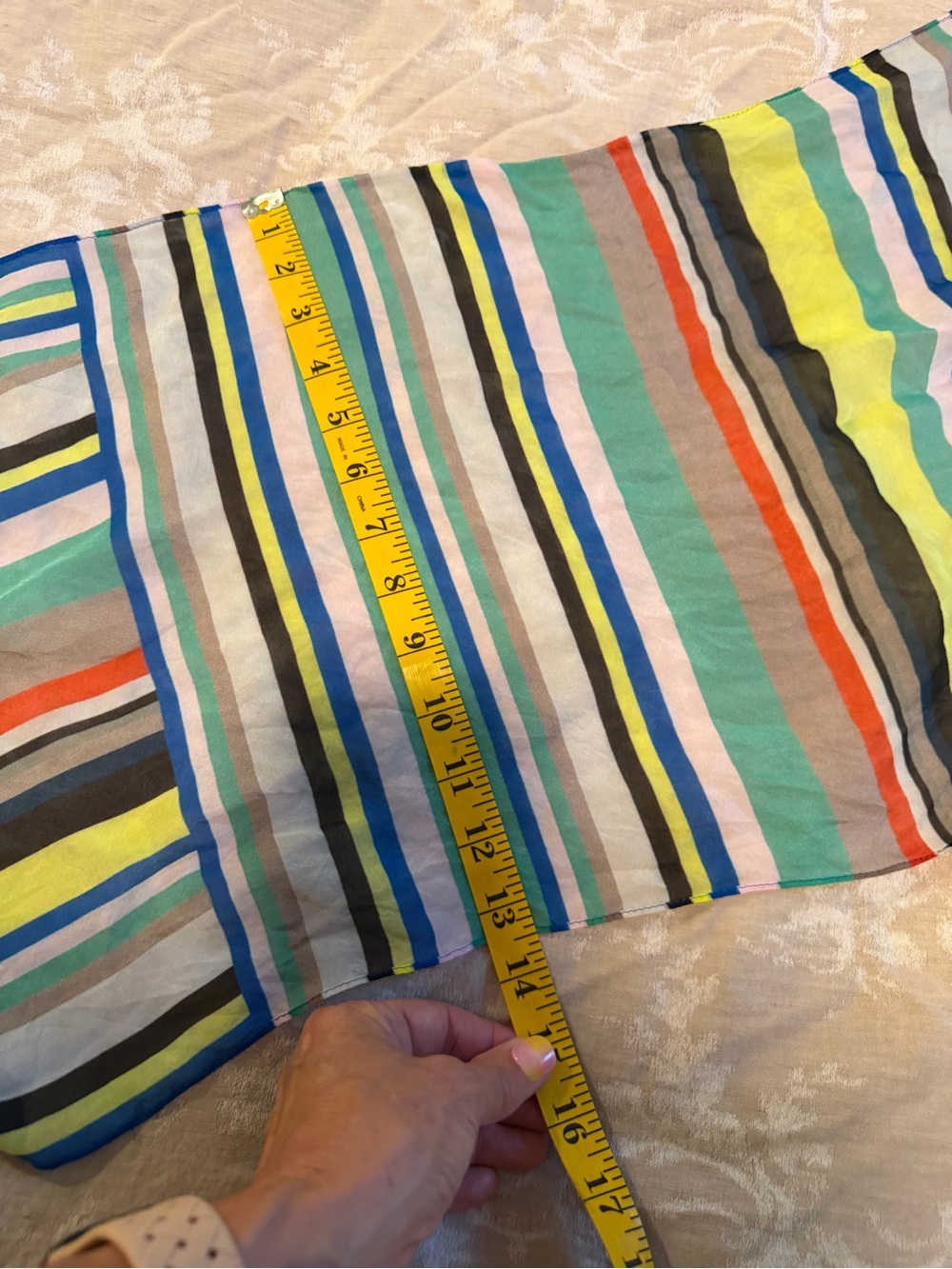 Cabi Baseline Scarf, multi-color green/yellow/red etc - Picture 3 of 9